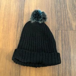 Black knit beanie
